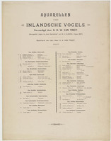 KT 2009 028 (1-256)
<br/>
Aquarellen van inlandsche en niet inlandsche vogels
<br/>
<em>Trigt, Stephanus Hendrik Willem van (1790-1840)</em>